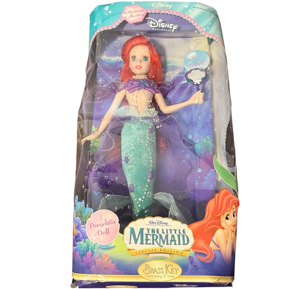 Little Mermaid Porcelain Doll 17” Brass Key Reflection Collect Special 25th 2006